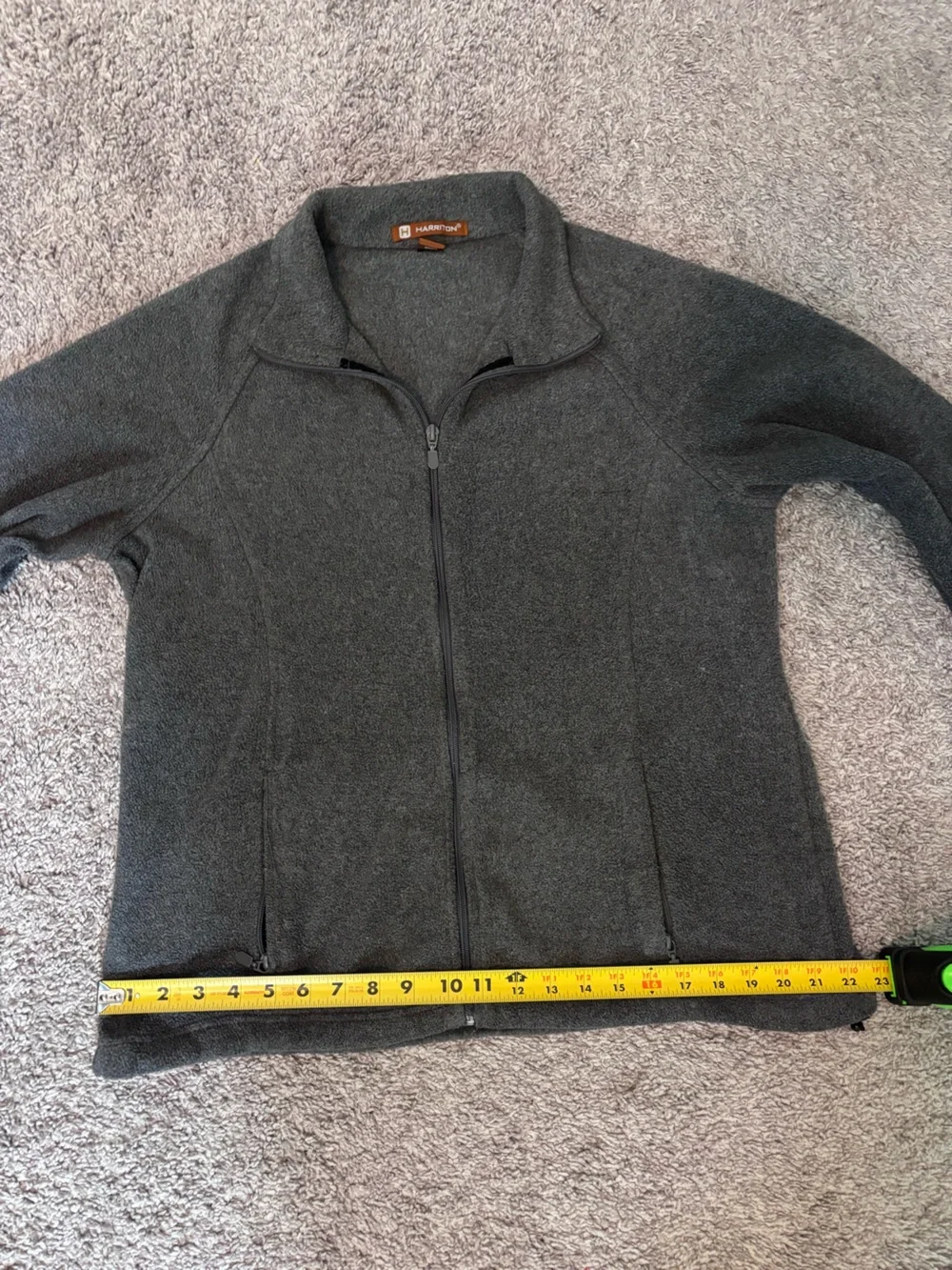 Harriton Women’s Full-Zip Fleece Jacket - Charcoal Gray Size Large